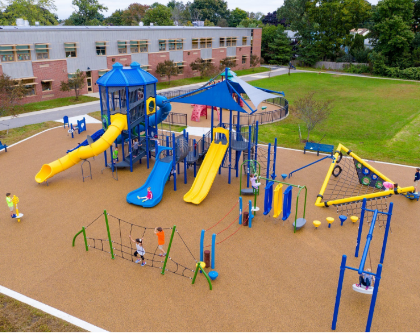 School multi-level playground